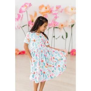 MILA & ROSE SUNLIT GARDEN S/S POCKET TWIRL‎ DRESS NWT SIZE 2T